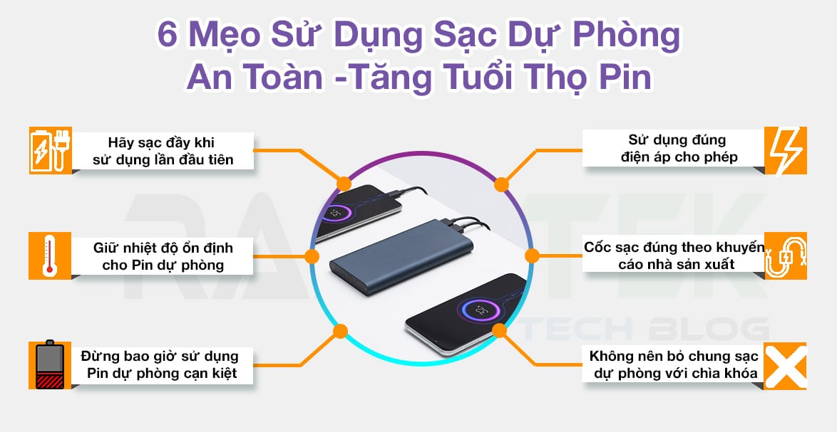 mẹo nên làm với pin sạc dự phòng