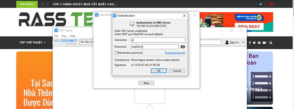 truy cập raspberry pi bằng vnc